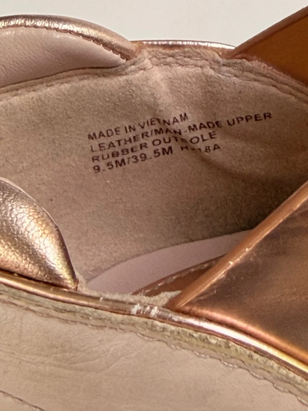 Michael Kors Beckett Trainer Wedge Sneakers Rose Gold Blush Leather Size 9.5